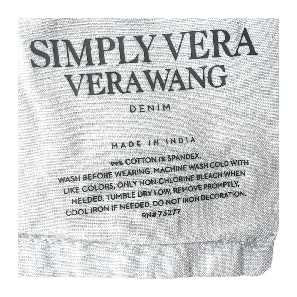 SOLD Simply Vera Vera Wang Womens Mid Rise Side Stripe Relax Straight Jeans Sz - Picture 5 of 12